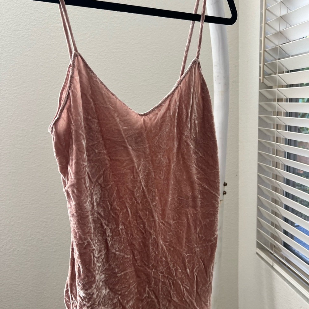 Reformation Blush Velvet Camisole